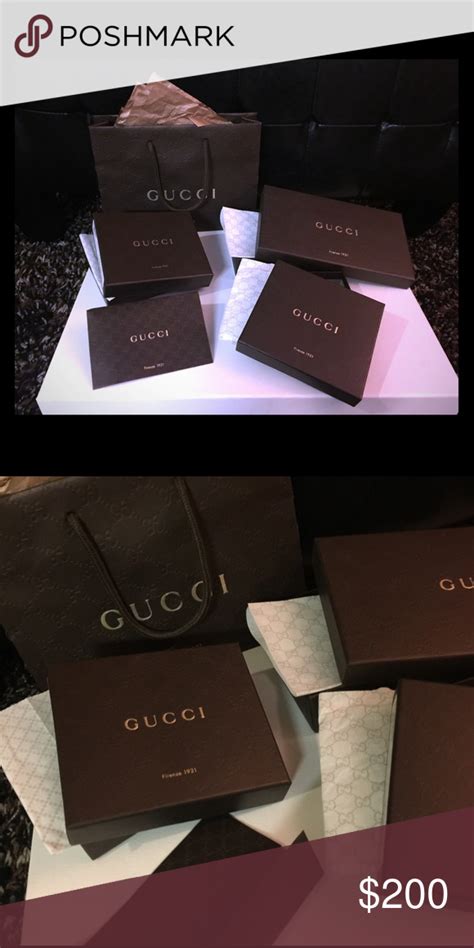 empty gucci boxes.